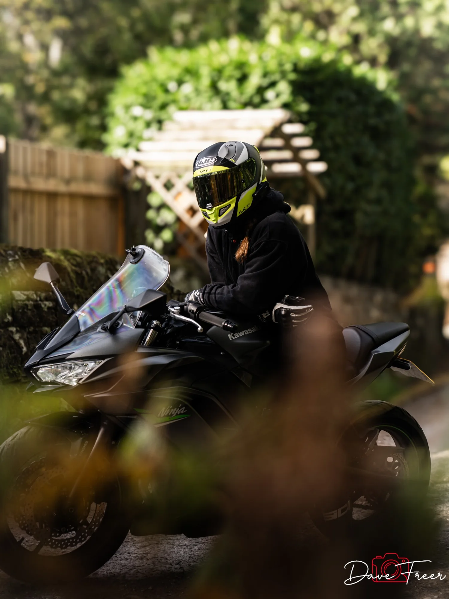 Kawasaki motorcycle rider photography in Yorkshire